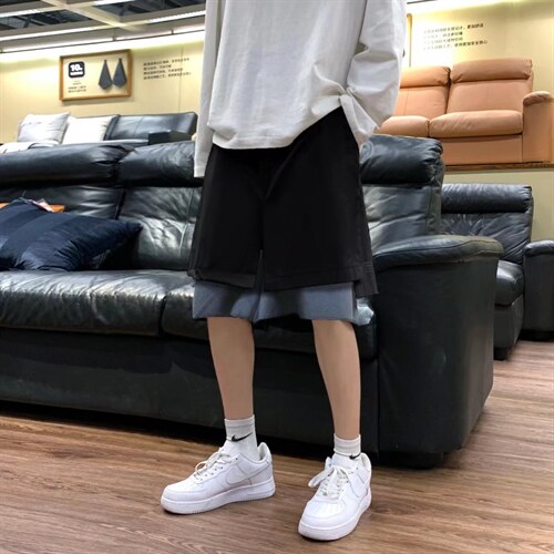 2022美式假两件篮球短裤男士DK871P28，男装休闲裤，星座1116-2