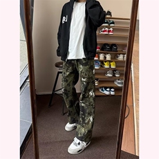 新款水洗美式复古高街潮牌休闲百搭牛仔裤N569-P45，男装牛仔裤，星座208-5