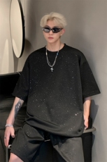 量大优供视频300g重磅满天星短袖t恤男xxt200-特p19，男装T恤，电商B371