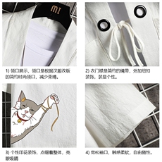 HF59013-P40风汉服男开衫外套七分袖道袍网格挂拍，男装民族服装，电商A040A