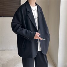 2024春季小西装西服外套男ins上衣英伦单西宽松休闲A071-X06-P85，男装西服，电商A071