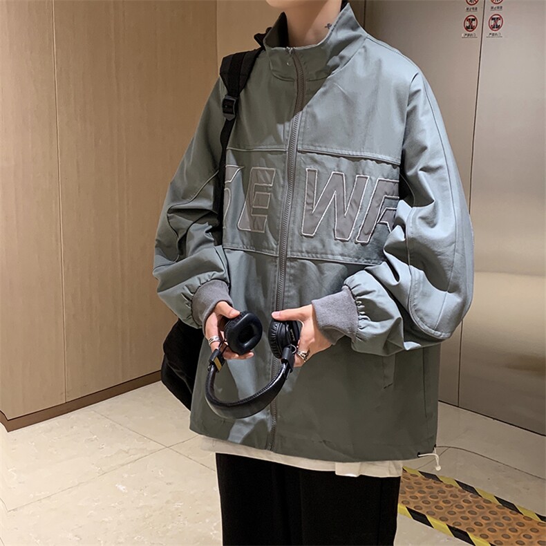 XZ213-19JK40-P108控128港风大码ins潮牌反光印花立领棒球服夹克,男装夹克,星座213