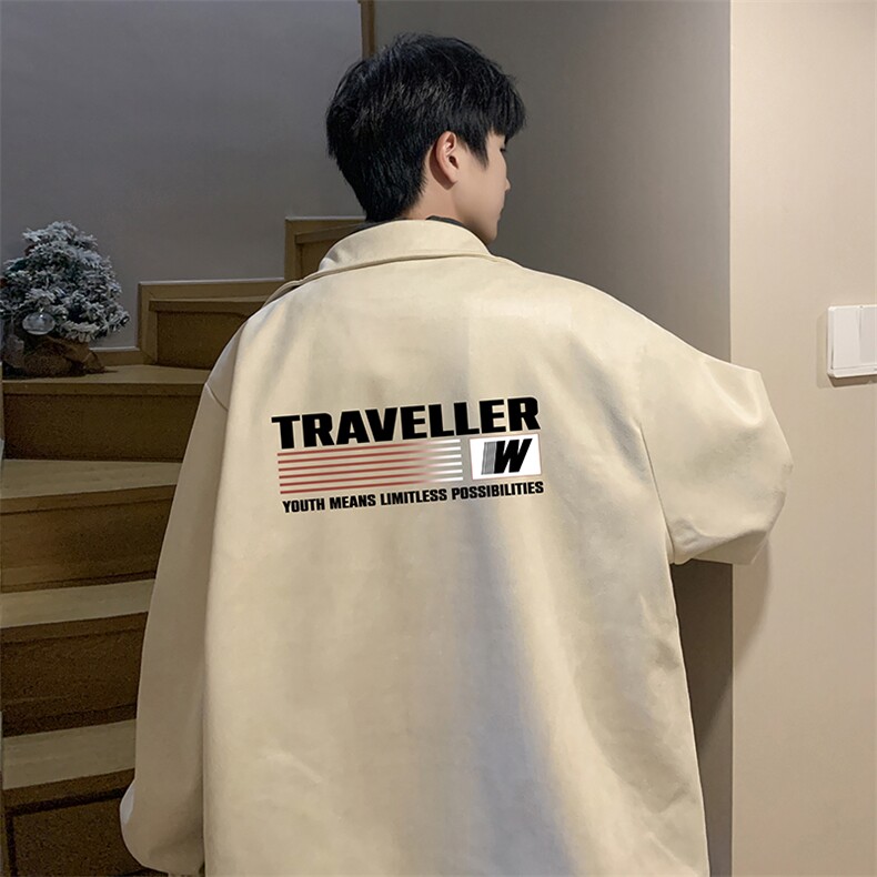 麂皮绒夹克男大码立领褂子外套JK85359-P68加绒款-P78,男装夹克,电商A040