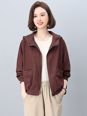 短外套女2025春秋新款休闲百搭复古夹克上衣，女装短外套，忆绮罗