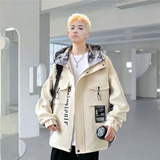 2024春季高品质时尚潮流百搭港风男宽松夹克外套JK2019P105控138，男装夹克，星座225-5