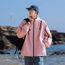 大货三防夹克多拉链冲锋衣宽松男外套DSA157B-JK1562-P60，男装夹克，电商A157B