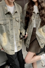 秋季新款Q2482-TP6088牛仔夹克休闲宽松美式复古高街外套男，男装夹克，电商A102