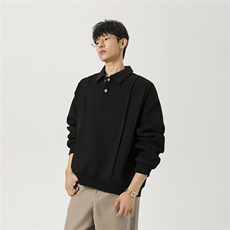 秋季新款POLO领结构重磅卫衣WY934-p50控78，男装卫衣，电商A072