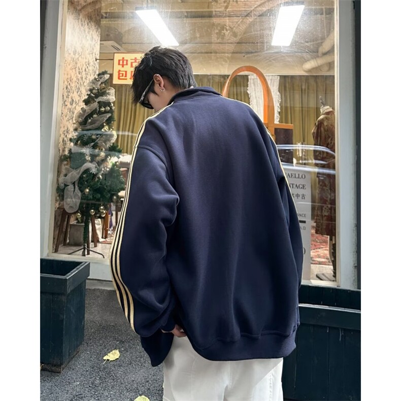 文艺慵懒时尚新款气质ins潮流简约百搭立领卫衣原宿Y8056/P56,男装卫衣,星座506