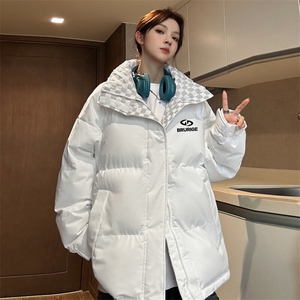 抖音得物品质深度库存三防面料假两件格子棉衣外套棉服66638特P85图片
