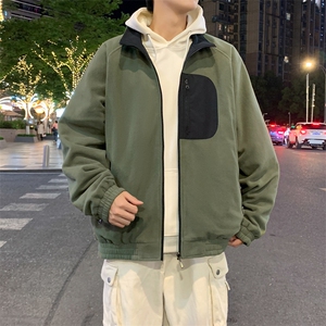 夜景光版二开摇粒绒两面穿夹克男士休闲外套A406 JK2553 P85图片