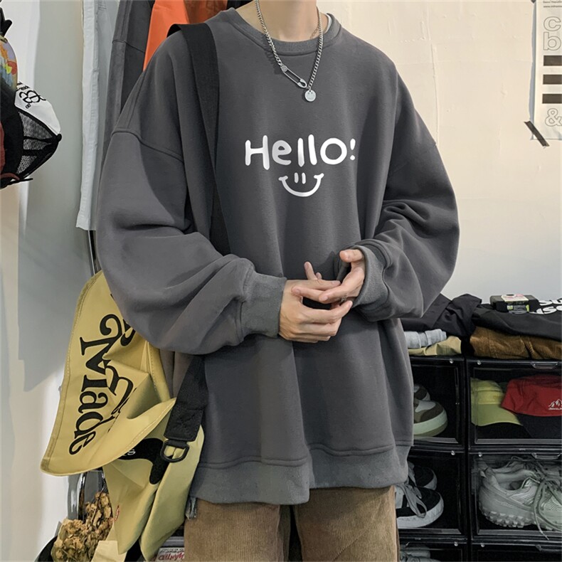 特P25控48秋冬新款男士圆领卫衣宽松休闲日常百搭上衣WQ2429,男装卫衣,电商B370