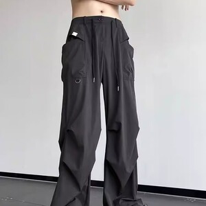 拖地裤夏季薄款男款直筒休闲长裤美式宽松阔腿裤XX2565图片
