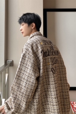 港风小香风长袖衬衫男大码中性风情侣潮衬衫男CCS8019P45，男装衬衫，星座226-1