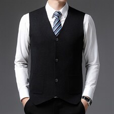 SW2025男式2023年秋冬新款背心v领商务马甲毛衣休闲针织衫P55,男装针织衫/毛衣,电商B360