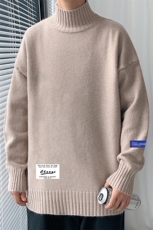 M18062-P45加绒款-P65半高领毛衣男士大码针织衫男毛线衣男，男装针织衫/毛衣，电商A040