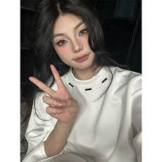 抖音得物品质二开240克宽松纯棉美式高街痞帅潮牌金属装饰短袖T恤，男装T恤，电商A486