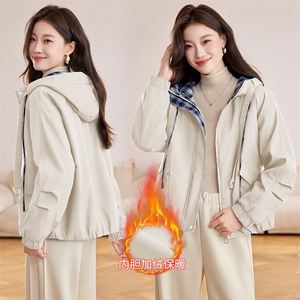 现货2025年冬季新款加绒棉衣保暖户外派克服图片