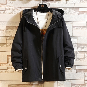 JK41099-P85 加棉款-P115 纯棉连帽夹克男士大码工装夹克男 砖墙图片