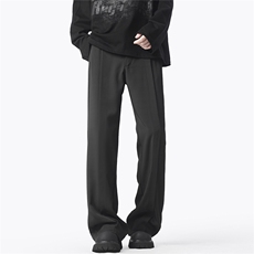 新款秋季裤子港风直筒拖地长裤垂感西装裤男休闲西裤XK1267-P52，男装西服套装，星座302B-2