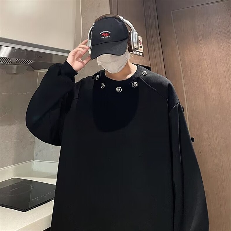 设计感潮牌小众卫衣男春季美式高街hiphop宽松上衣W7983-P36,男装卫衣,星座512-4