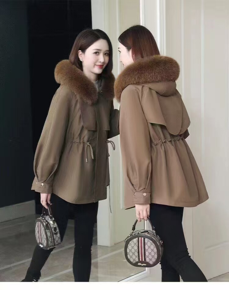 2025女士派克服万人迷真獭兔毛獭兔毛内衬,女装短外套,泰合衣坊