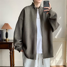 开衫毛衣男款秋冬季慵懒风针织衫外穿男士拉链线衣服外套M2404，男装针织衫/毛衣，星座1116A-1（原606A）