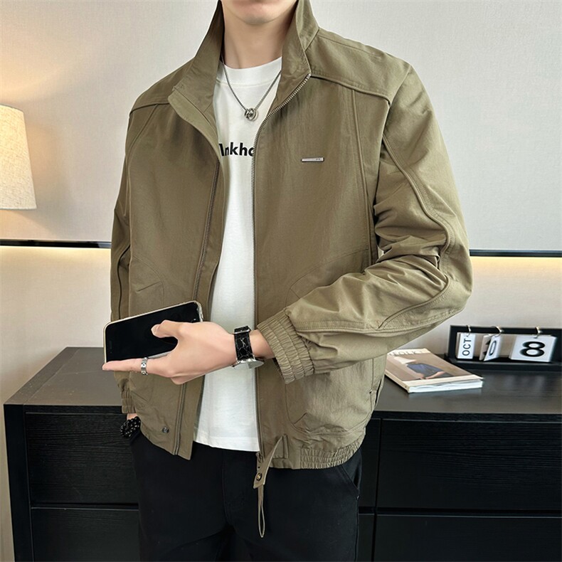 2026店主风春季立领休闲简约时尚潮流棒球服夹克外套男969-P90，男装夹克，电商A413