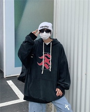 2024新款秋装复古美式水洗做旧宽松连帽卫衣301B-JB7882-P68，男装卫衣，星座301B