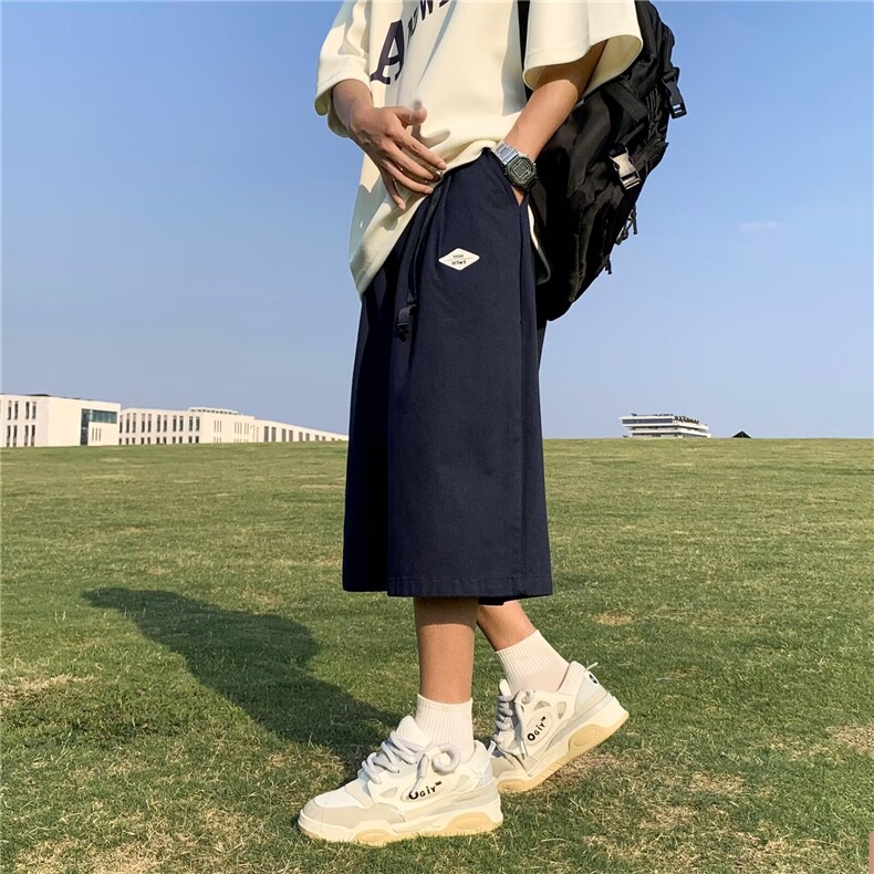七分裤男夏季薄款宽松冰丝外穿休闲运动潮EU21P32,男装牛仔裤,星座1116-2