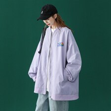 春装衔接新款流行炸街时尚印花宽松夹克棒球服外套G05P55控78，男装夹克，A247A