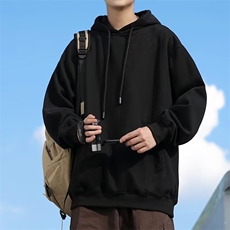 秋季重磅落肩连帽卫衣男女基础款百搭休闲宽松长袖上衣潮W05，男装卫衣，星座506