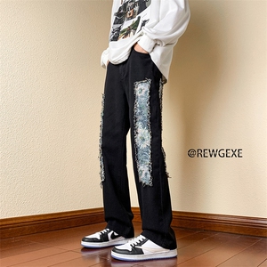 B221 美式ins高街小众个性男女情侣款休闲牛仔裤 LK23002-P60控78图片