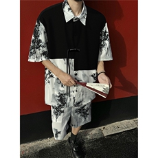 1新中式套装TZ77797特P51衬衫CS77798特P33DK77055特P18大码M-5XL，男装休闲套装，星座226-2