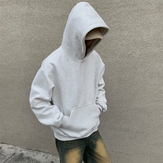 抖音得物高品质二开秋冬美式高街重磅结构辑明线连帽卫衣外套W75，男装卫衣，电商A486