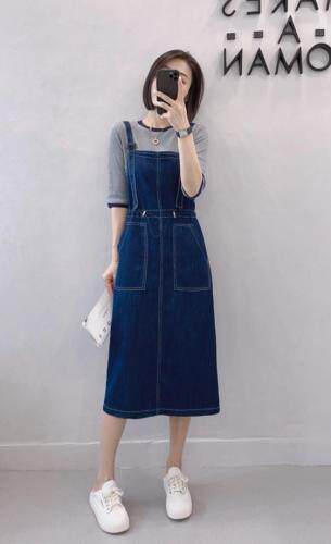 牛仔背带裙，其它，秀红佳丽