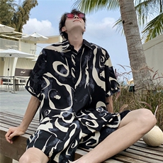 泼墨套装TZ77808特P45衬衫DCS77809特P27DK77810特P18套装控88，男装衬衫，星座227-7