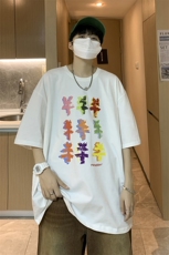 港风男士宽松大码货币符号印花男士宽松加大T恤A071-5517-P28，男装T恤，电商A071