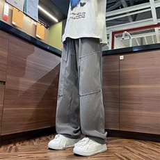 灯芯绒休闲长裤男士春秋2023男生运动冬季加绒直筒卫裤子KA990，男装休闲裤，星座1116A-1（原606A）