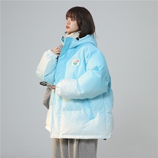 XZ-230-1MY09中性风青春活力简约扎染渐变休闲连帽棉服P128控158，男装棉衣，星座230-1
