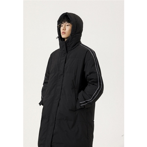 冬季新款中长款情侣韩版连帽羽绒服外套 Y918/P190图片