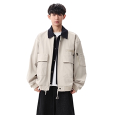 休闲夹克2026春新款潮牌男装宽松百搭工装外套JK02632-P85，男装夹克，星座308B-2