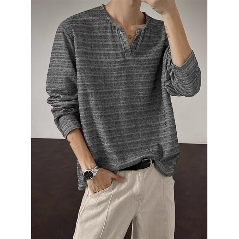 慵懒原宿长袖T时尚简约文艺新款百搭ins日系气质流行潮流MW21，男装T恤，星座1116A（原606A-3）