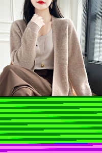 女开衫外套2024秋冬新款无扣长袖长款过膝针织开衫羊毛衫图片