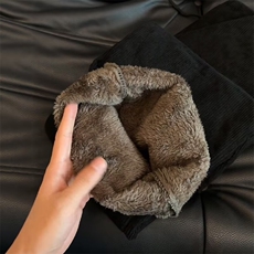 1506-1/KK26581/P39冬季灯芯绒保暖直筒裤子显瘦百搭松紧腰男女，男装棉衣，星座1506-1