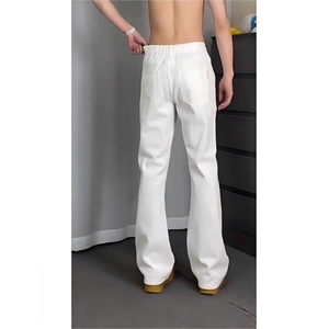 白色牛仔裤cleanfit男款加绒ootd穿搭美式百搭修身Z752-1R P41图片