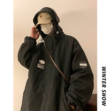 冬款连帽中性防泼水保暖加棉加厚滑雪服棉衣外套M35-P125控178，男装棉衣，电商A001