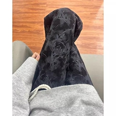 枫叶扎染灯芯绒裤子男款春秋季运动卫裤直筒垂感美式休闲裤CM574，男装休闲裤，星座516A