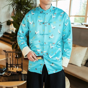 秋装 大码风男装复古盘扣夹克外套唐装学生汉服潮  JK18/P120图片
