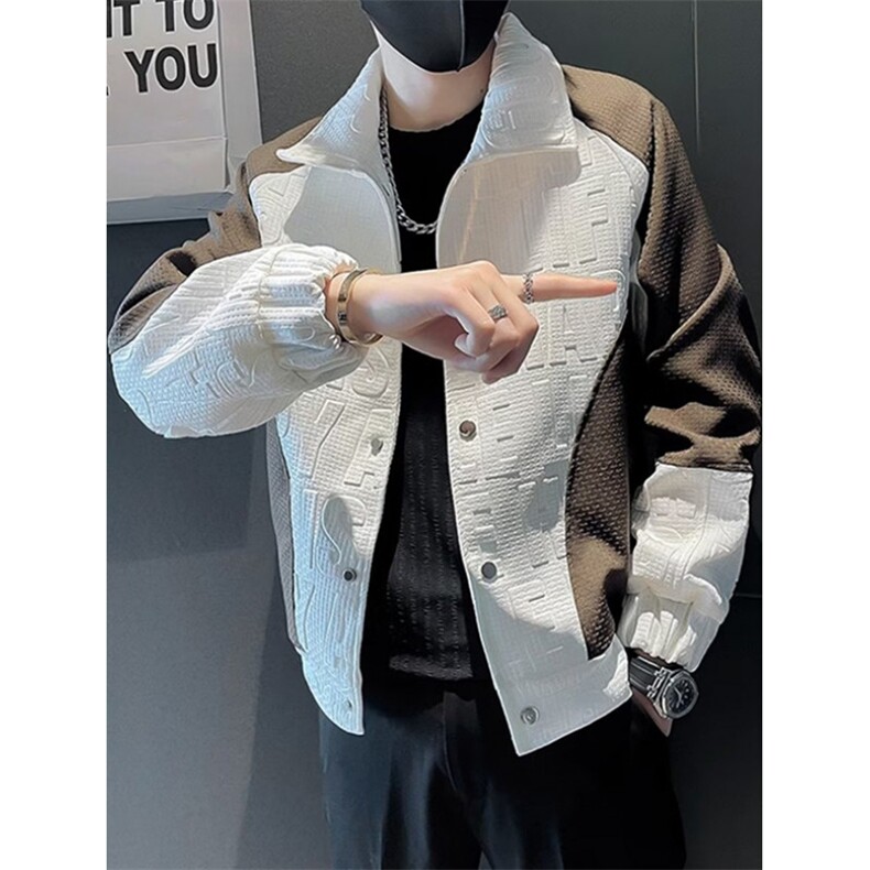 外套秋冬季新款潮流时尚宽松帅气高端工装休闲夹克上衣男J8052，男装夹克，星座1116A（原606A-3）